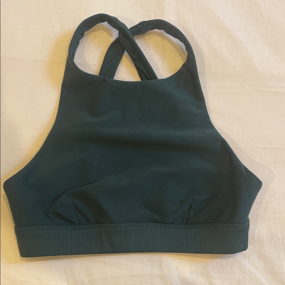 Alo Dark Green Sports Bra